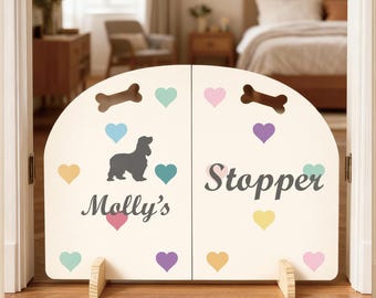 Custom Dachshund Stopper, Personalized Dog Name Gate, Free Standing Wood Dog Stair Gate, Puppy Fence, Sausage Stopper, Doggy Gate, Dog Gift