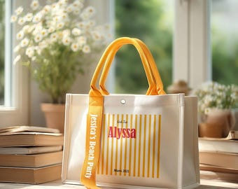 Custom Travel Bag, Beach Tote Bag, Girls Trip Bag, Personalized Name Tote, Bridesmaid Tote, Bachelorette Bag, Christmas Gift for Best Friend