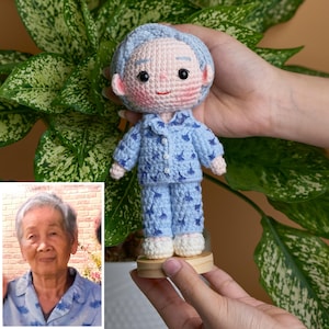 Handmade Custom Crochet Doll, Look Alike Doll Personalized, Darlings Doll, Anniversary Gift, Look-Alike Amigurumi Portrait, Gift for Grandma