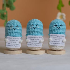 Handmade Crochet Chill Pill, Chill Pill Emotional Support, Stress Toy, Crochet Amigurumi Pill, Caring Gift, Get Well Soon