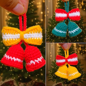 Crochet Christmas Bells, Holiday Christmas Decorations, Christmas Gifts Winter Decor, Holiday Tree Decoration, Christmas Gift
