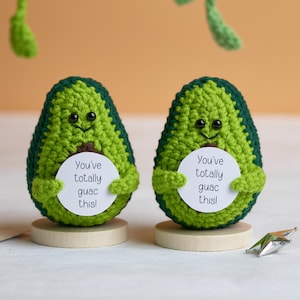 Crochet Avocado Plush, 1PCS Handmade Avocado, Graduation Gift, Mental Health Gift, Positive Amigurumi Gift, Cute Decor