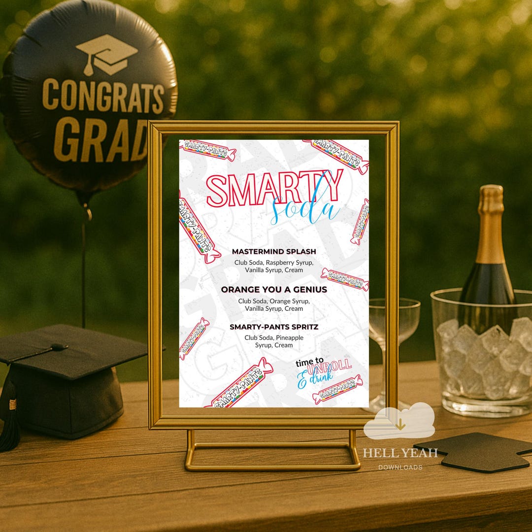 Smarty Soda Bar Template, Downloadable Italian Soda List, Genius Party ...