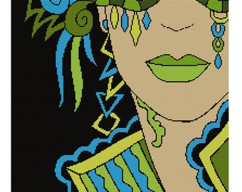 Karneval in Grün und Blau