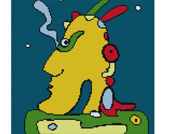 Peter Max auf Crack Kreuzstichmuster