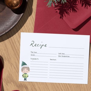 Christmas recipe card, Digital Recipe Card, Holiday Recipe, Printable Recipe Card, Canva Holiday Recipe Card, Christmas Recipe Templates