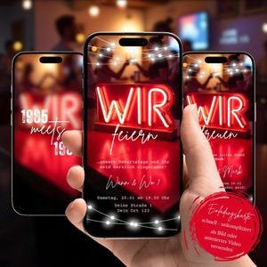 Digitale uitnodigingskaart voor een dubbele verjaardag | Uitnodiging voor verjaardagsfeestje | gepersonaliseerde verjaardagskaart | eCard | Verjaardag