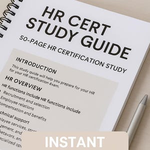 Complete HR Certification 50 Page Study Guide