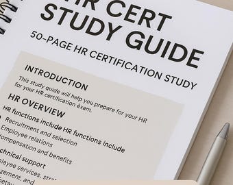 Complete HR Certification 50 Page Study Guide