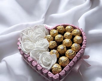 Regalo sincero / Dulce sorpresa / Yogurette / Chocolate Kinder / Merci / Ferrero Rocher / Rosas / Raffaello /