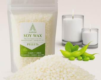1KG Soy Wax Flakes for Candle Making – 100% Natural Vegan Soya Wax, Clean Burning Container Wax, DIY Candle Supplies UK