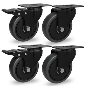 Castor Wheels Heavy Duty Swivel Double Bearing 100mm Furniture Trolley Caster UK