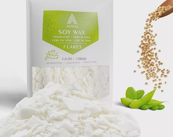 1.5KG Soy Wax Flakes for Candle Making – 100% Natural Vegan Soya Wax, Clean Burning Container Wax, DIY Candle Supplies UK