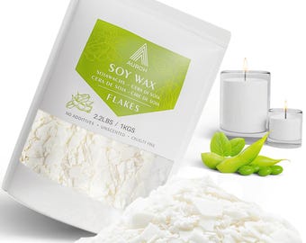 1KG Soy Wax 100% Pure Candle Making Wax Natural Flakes Clean Burning Soya