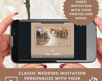 Animated Wedding Invitation Video: Elegant Photo Card (Digital Download)