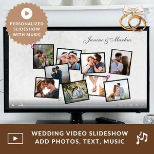 Elegant Wedding Photo Slideshow: Customized Digital Album with Music for Ceremony & Reception (Digital Download, 48-Hour Delivery)