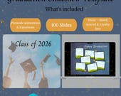 Graduation Slideshow Template | Canva Video Template | Photo Slideshow with Animations & Transitions | Pre-Timed with Music | Easy to Edit
