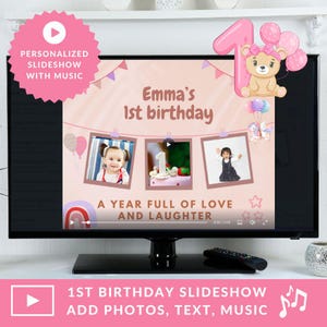 Baby&#39;s First Year Slideshow | Personalized Milestone Video | No Photo Limit | Baby Time Capsule Keepsake | Baby’s 1st Year Video Memories