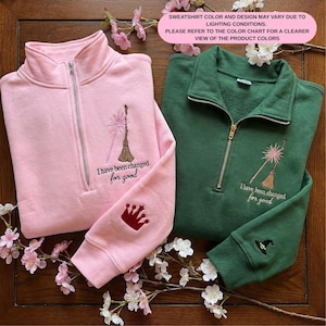 Changed For Good, sweat-shirt zippé quart-temps, produits dérivés Wicked Broadway, sweat-shirt brodé Defy Gravity