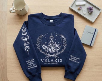Velaris Embroidered Sweatshirt,Velaris City Of Starlight Embroidered Hoodie,City of Starlight,SJM sweater,The Night Court Shirt,ACOTAR Shirt