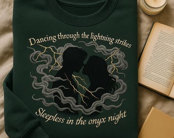Fourth Wing Sweatshirt, Xaden  Violet Sorrengail Embroidered Shirt, Opalite & Onyx Lightning, Showgirl Era, Music Lover Gift