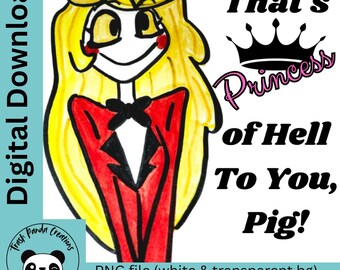 Lámina de pegatinas/impresión digital de Charlie Morningstar de Hazbin Hotel