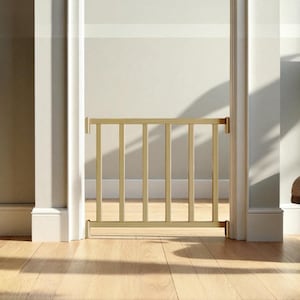 Portable Child & Dog Safety Gate – Wooden Baby Gate, Indoor Pet Barrier, Removable Stair Gate