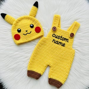 Pikachu overalls - Etsy 日本