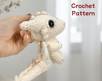 Ice Dragon Crochet Pattern: Mini Amigurumi Plush (PDF)