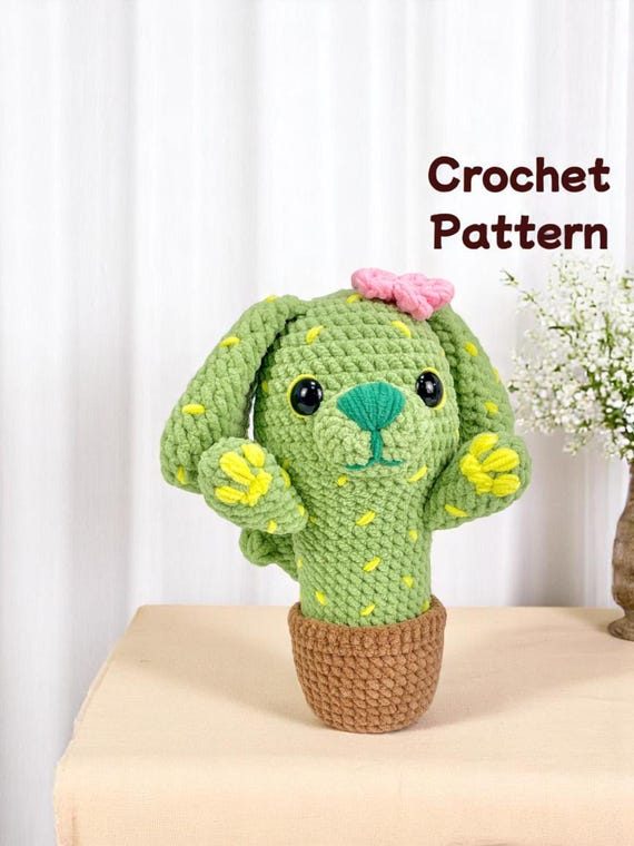 Hund Kaktus Hkelanleitung, Amigurumi Plschtier (PDF-Muster) - Etsy  sterreich