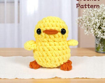 Chubby Duck Crochet Pattern: Amigurumi Plush Toy (PDF Pattern)