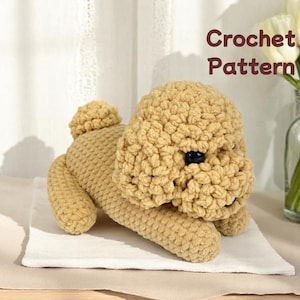 Lucas Pudel Häkelanleitung, Amigurumi Pudel Spielzeug, süsses Häkelanleitung für Hunde, Pudel Welpe häkeln, PDF Häkelanleitung