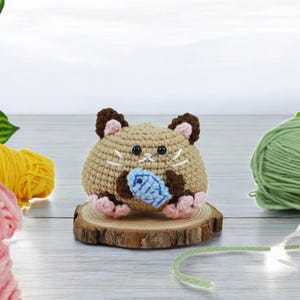 Cat Holding Fish Amigurumi Crochet Pattern (PDF)