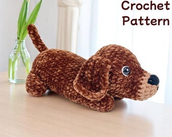 Dachshund  Crochet Pattern, Amigurumi Dachshund Plush Toy,  Crochet Dog,Dachshund  Cute Crochet Animal, PDF Crochet Pattern,