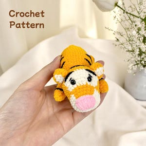 Tiger Crochet Pattern PDF, Amigurumi Tiger Plush Pattern, Low Sew Crochet Animal Pattern, Stuffed Crochet Toy Digital File