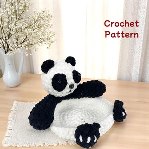 Panda Basket Crochet Pattern: Amigurumi Animal Organizer (PDF)