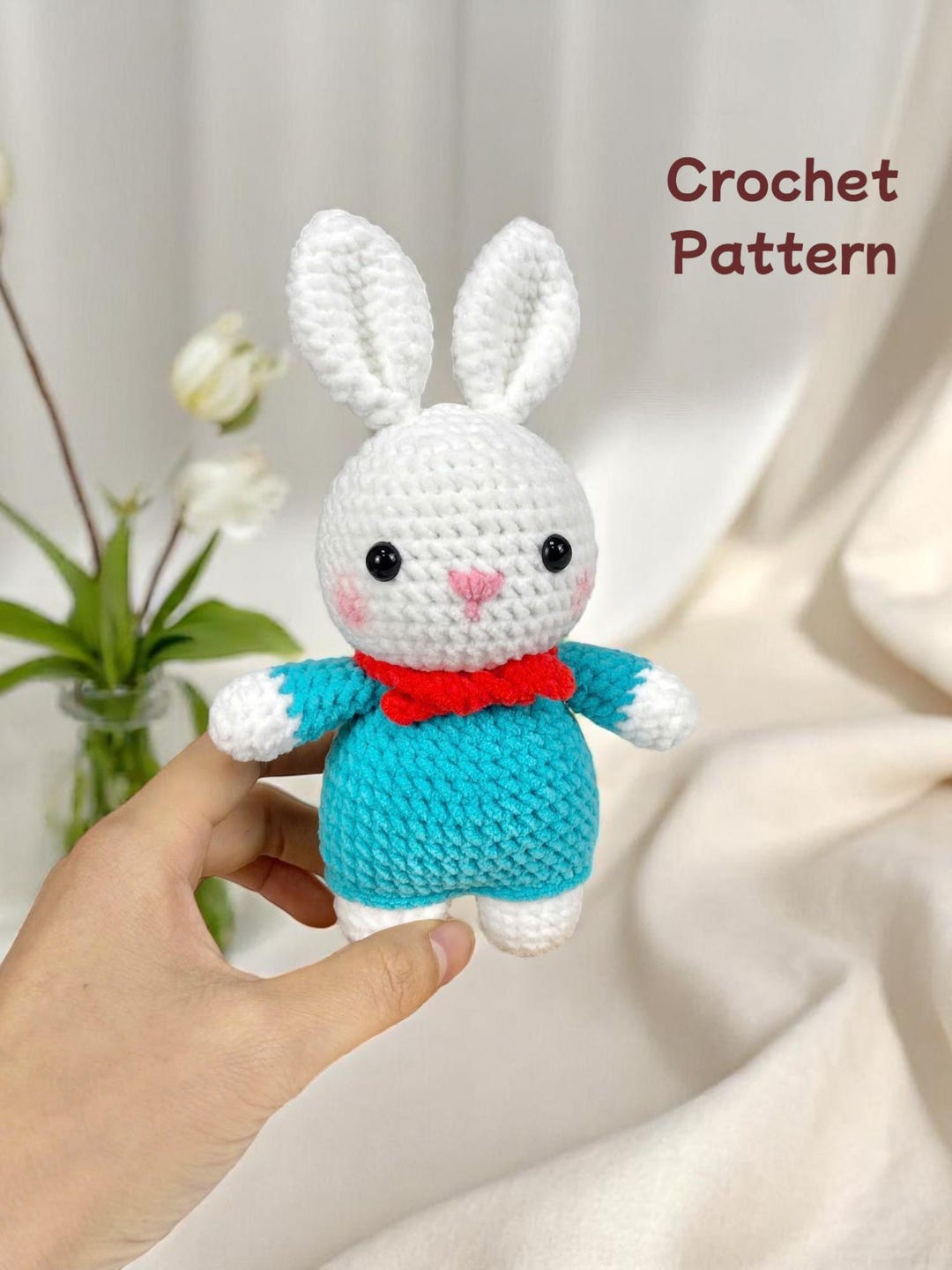 Crochet Bunny Pattern: Amigurumi Rabbit Tutorial (PDF) - Etsy