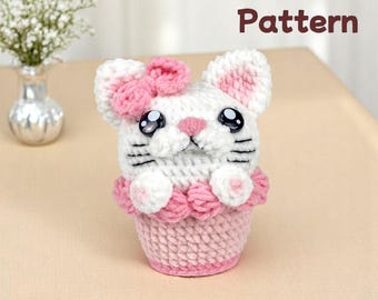 Patron Amigurumi de gâteau pour chatons au crochet (PDF)