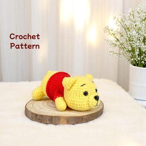 Winnie the Pooh Crochet Pattern PDF, Cute Amigurumi Plush Toy Tutorial, DIY Handmade Crochet Gift, Pooh Bear Plushies Pattern