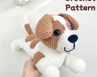 Crochet Jack Russell, Jack Russell Terrier Crochet Pattern,Crochet Dog Pattern, DIY Crochet Dog, Cute Crochet Dog, PDF Crochet Pattern