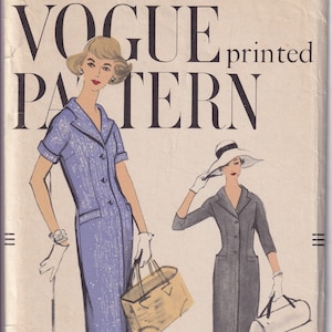 Vintage 1958 Vogue 9418 UNCUT FF Sewing Pattern Misses&#39; One-Piece Dress Size 16 Bust 36