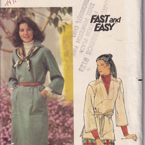 Vintage 1979 Butterick 5561 UNCUT Sewing Pattern Misses&#39; Dress and Top Size Large Bust 38-40