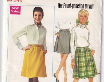Vintage 1968 Butterick 4948 UNCUT Sewing Pattern Misses' Skirt Waist 24 Hip 34-1/2