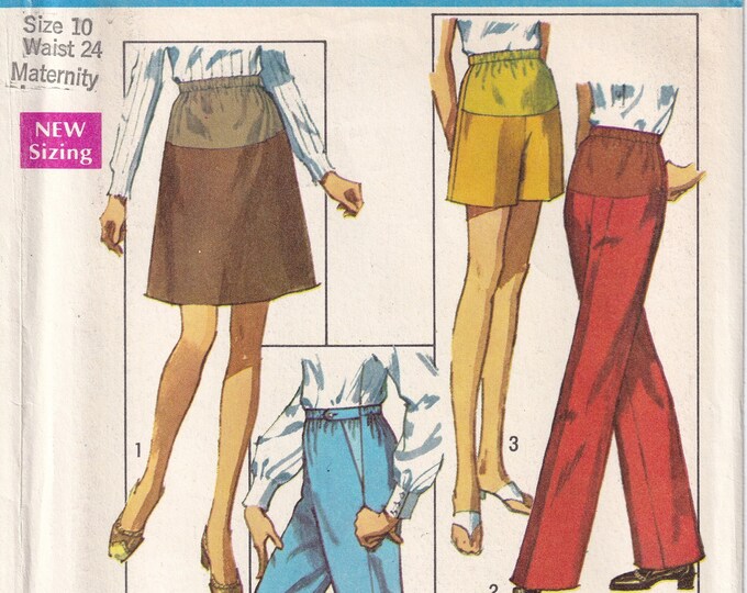 Vintage 1969 Simplicity 8601 UNCUT Sewing Pattern Maternity Pants in ...
