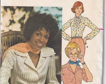 Vintage 1979 Butterick 5727 Sewing Pattern Misses' Shirt Size 12 Bust 34