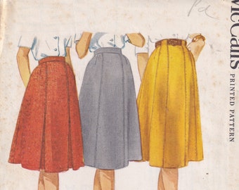Vintage 1961 McCall's 5948 Sewing Pattern Misses' Proportioned Skirt Waist 28