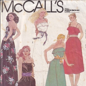 Vintage 1979 McCall&#39;s 6919 Sewing Pattern Misses&#39; Dress Size 6-8 (Petite) Bust 30-1/2 - 31-1/2