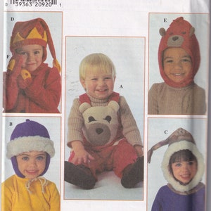 1997 Simplicity 7866 UNCUT FF Sewing Pattern Toddlers&#39; Overall and Accessories Size 2, 3, 4