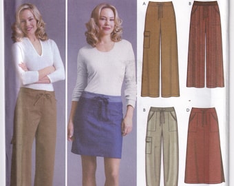 2003 Simplicity 5458 FF Sewing Pattern Misses' Skirt and Pants each in Two Lengths and Shorts Size 6,8,10,12 Waist 23,24,25,26-1/2
