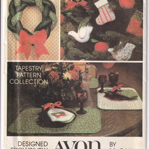 Vintage 1980 McCall's 5380 Exclusively for Avon UNCUT Craft Sewing Pattern Tapestry Pattern Collection.